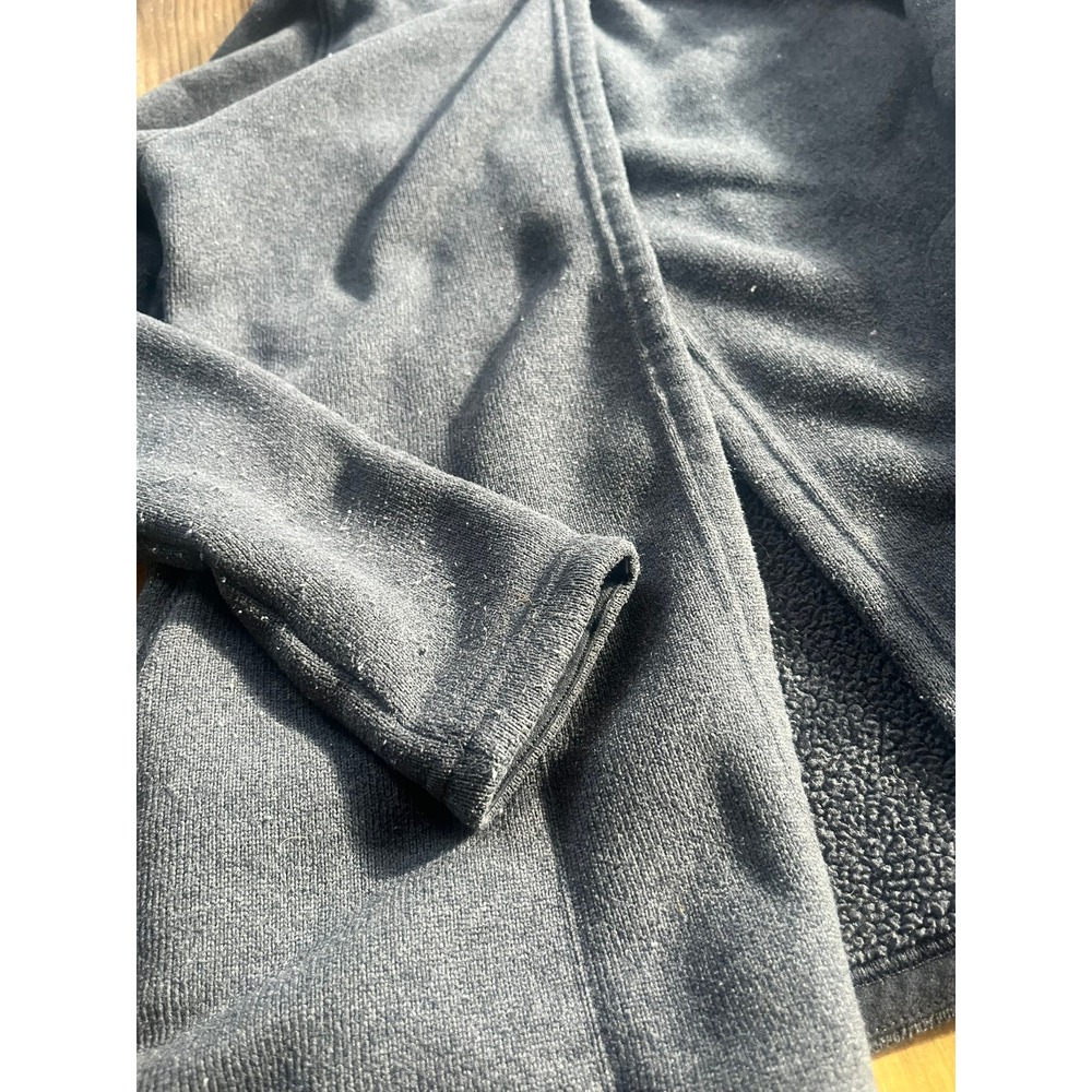 The North Face Crescent Hooded Sweater Fleece Jacket Black Small Toggle Wrap - Picture 3 of 5